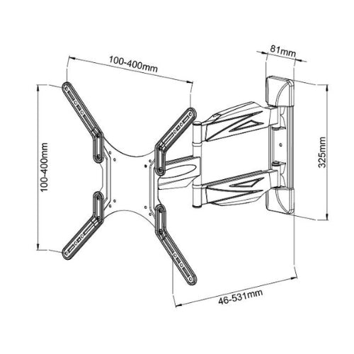 NOUVE NPLB171M-SW FULL MOTION BRACKET 23''-55''