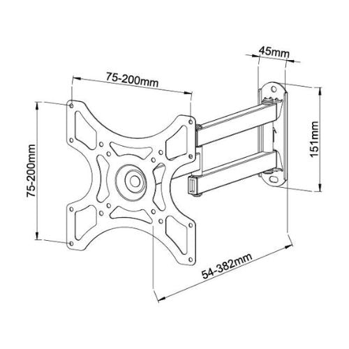 NOUVE NLCD2923 FULL MOTION BRACKET 19''-37''