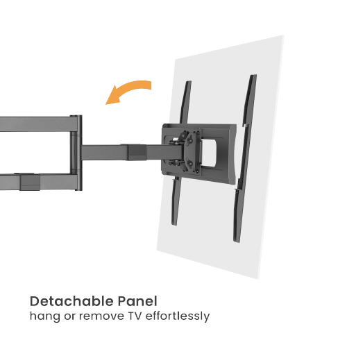 Heavy-Duty Full-Motion TV Wall Mount with Lateral Shift Wall Plate 37''-86''