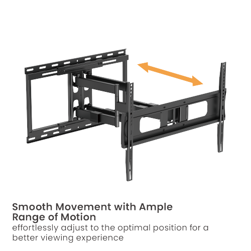 Heavy-Duty Full-Motion TV Wall Mount with Lateral Shift Wall Plate 37''-86''