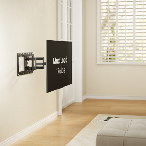 Heavy-Duty Full-Motion TV Wall Mount with Lateral Shift Wall Plate 37''-86''