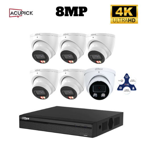 Dahua 8MP Special 2 CCTV Kit with TIOC - 6 Cameras + 8 Channel NVR