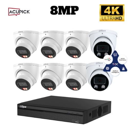 Dahua 8MP Special 3 CCTV Kit with 2xTIOC - 8 Cameras + 8 Channel NVR