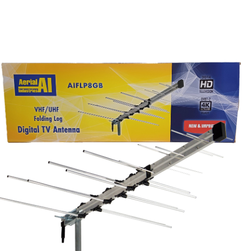 Folding Log-Periodic Digital TV Antenna for Channels 6-51