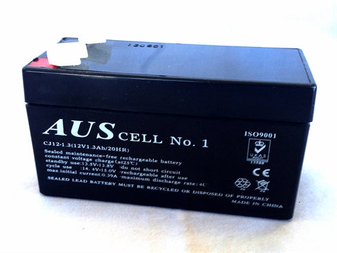 AUS-CELL BATTERY 12Volt 1.3Ah Sealed Lead Acid Battery | CJ12-1.3