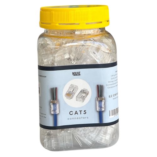 CAT5e RJ45 Connector Pass-Through Ethernet Cable | 100pcs