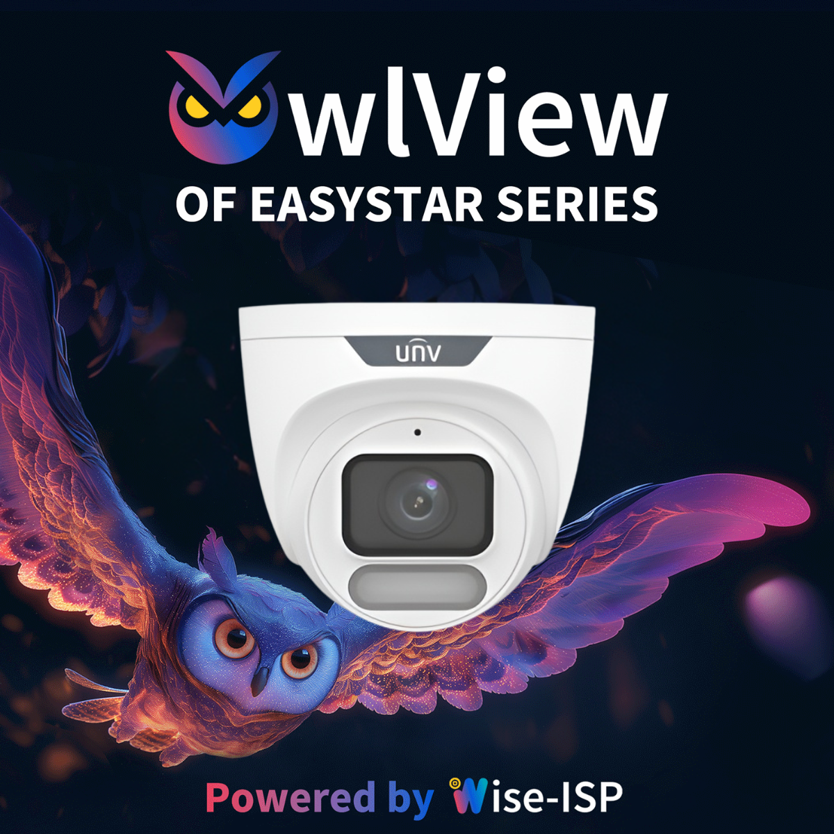 Uniview 4MP OwlView with Wise-ISP Fixed Eyeball Network Camera IPC3624LE-ADF28K-WP