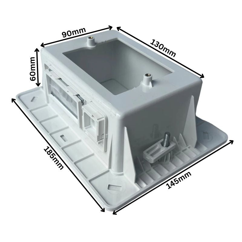 Recessed Wall Plate Box With Keystone + Brush Cover