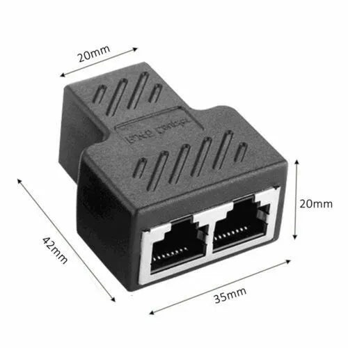 1 LAN Cable Convert & Connect to 2 IP Cameras using Rj45 Splitter/Coupler 